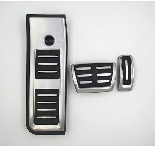 YJTYC Bremse Pedalkappen für Audi A6 C8 2019 2020, Auto Gas Pedale Kraftstoff Bremspedal Pads Abdeckung Edelstahl Fußpedal Fußstütze Pedal