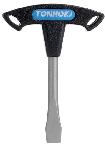 QUARKZMAN T-Griff Schlitz Schraubendreher 10mm T-Griff Schraubenschlüssel mit Kunststoffgriff für Schlitzschraube Schnellwechselplatte Kamera Stativ Einbeinstativ, Schwarz