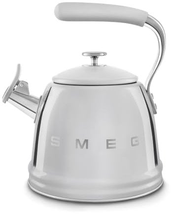 Smeg WKF01SS Whistling Kettle for Hobs, Stainless Steel