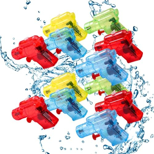 Kleine Wasserpistolen, Mini-Spritzpistole, Wasserkampfspielzeug für den Sommer, Strand, Schwimmbadspiel, 50 Stück, zufällige Farbe, Mini-Spritzpistole, Wasserpistolen, Wasserspielzeug für de