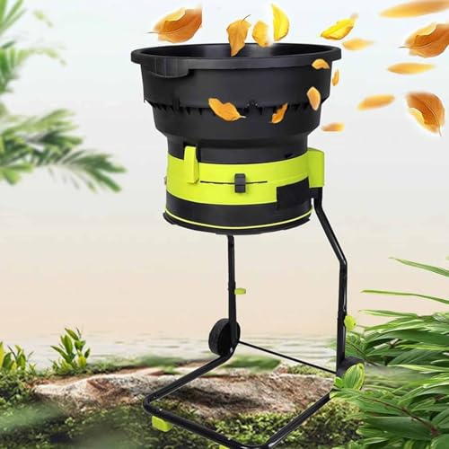 PixCy Laubmulcher, Elektrischer Laubmulcher, kabellos, 8000 U/min, Laubhäcksler 17:1 Laubhäckslerrate, Laubsammler, Einstellbare Laubhäckslergröße, für Rasen und Garten noPowercord