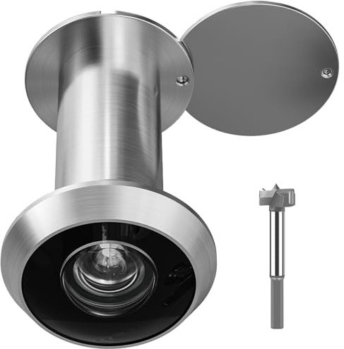 TSMIMTS Door Viewer Peephole, Brass 200 Degree HD Door Viewer, Satin Nickel