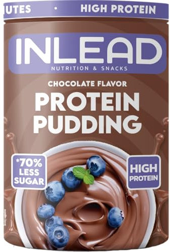 INLEAD - Protein Pudding - Schokolade | 20g Eiweiß pro Portion | 70% Weniger Zucker | Cremig & Lecker | Schnelle Zubereitung - Ideal für Fitness & Bewussten Genuss - 500g (Chocolate - Schokolade)
