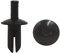 sourcing map 50pcs 5mm Diamètre rivets en plastique trou fixation projection clips retenue noir