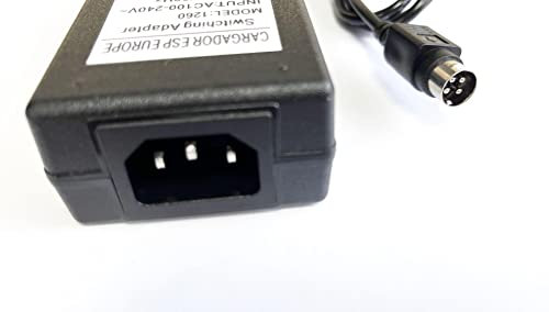 CARGADOR ESP Cargador Corriente 12V 6A 4 Pin Compatible con Reemplazo para TPV Partner Tech PT-5500 POS Terminal Recambio Replacement