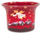 Christliche Geschenkideen Votivglas Engel (5cm) - Rot - Kerzenhalter - Glas - Winter