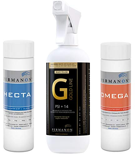 Permanon Set: Spüle aus Granit reinigen & pflegen, für z.B. Blanco Silgranit Spülen | Reiniger + Versiegelung für Granitspüle