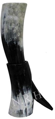 Wikinger Trinkhorn mit Horn Ständer Mittelalter Bierbecher Vintage Geschenk