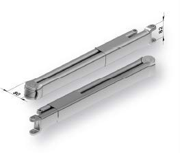 Juego Brazos para toldo Extensible Premium d 2.50 de Salida. Color Blanco