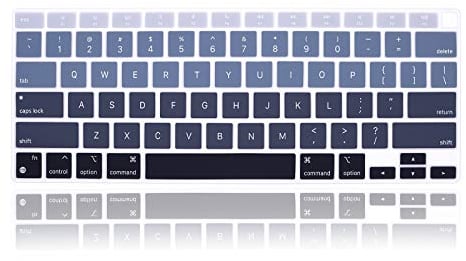MMDW Ultradünne Silikon-Tastaturabdeckung für MacBook Air 13,3 Zoll (33 cm) 2020 M1 Prozessor (Modell A2337), Touch-ID-Zubehör, US-Version (Gradient Gradient)