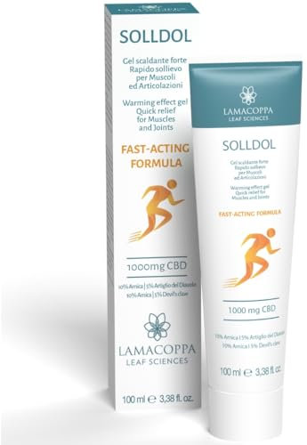 CBD Crème hemp cream | Für Muskeln und Gelenke | Salbe für den Rücken, Lendenwirbelsäule, Halswirbelsäule, Knie, Ellenbogen, Schultern. Gel mit Cannabidiol,Arnika,Teufelskralle