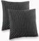 Kuscheli® 2er Set Kissenbezug im Doppelpack Cashmer Touch Fleece Kissenhülle, Sofakissen Kopfkissenbezug Kissenbezüge Couchkissen, Farbe:Grau, Größe:2X 40x40 cm