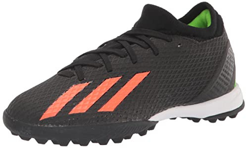 adidas Unisex X Speedportal.3 Turf Soccer Shoe, Black/Solar Red/Solar Green, 8.5 US Men