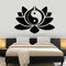 Lotus Blume Wandtattoo Yin Yang Symbol Buddhismus Wandtattoos Vinyl Abnehmbar für Yoga Zimmer Home Schlafzimmer Dekor Aufkleber 42X29CM