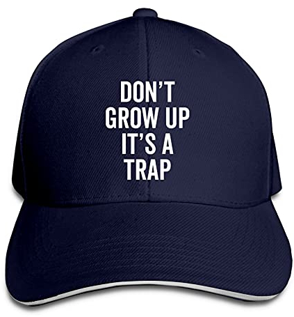Don't Grow up It's a Trap Baseball Cap Sandwich Cap Hip Hop Trucker Cap Classic Curved Brim Golf Sports Hat Unisex