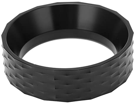 Embudo Dosificador de Espresso de 51 Mm, Anillo Dosificador de Café de Aleación de Aluminio Compatible con Portafiltro de 51 Mm(Negro)