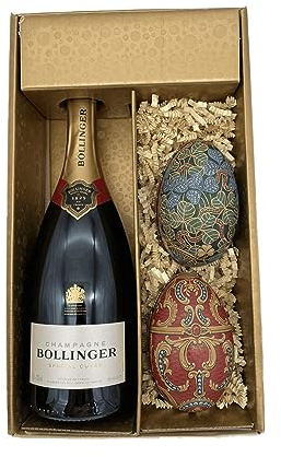 Coffret Cadeau Champagne Bollinger - Or - 1 Brut - 2 Oeufs de Fabergé (motif aléatoire) LE PETIT DUC