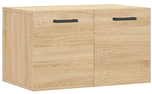 vidaXL Wandschrank, Hängeschrank mit viel Stauraum, Wandmontage Badschrank Medizinschrank, Aufbewahrungsschrank für Wohnzimmer, Sonoma Eiche Holzwerkstoff