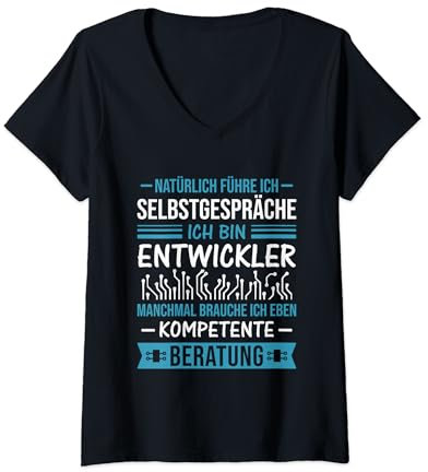 Lustiges Elektronik Hardware Entwickler T-Shirt mit V-Ausschnitt