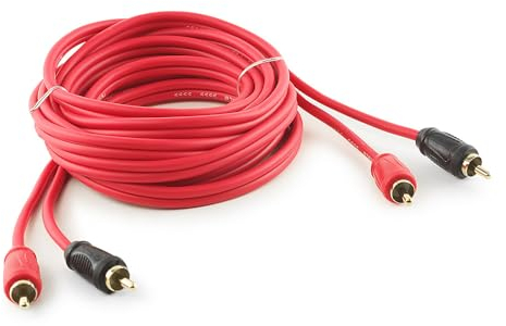 Nakamichi RCA Oxygen Free Copper (OFC) Cavo da 2 maschio a 2 maschio Audio Stereo Subwoofer Cavo ausiliario per amplificatore Home Theater Sistemi Hi-Fi Altoparlanti per auto Ricevitore (3 metri)
