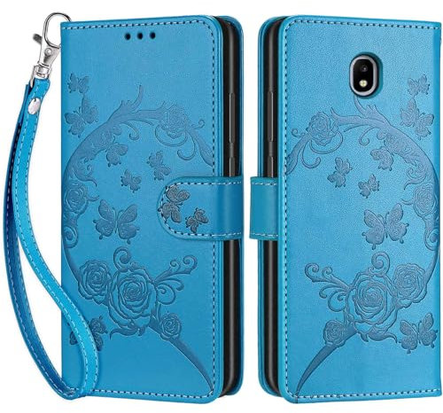 Cover per Samsung Galaxy J5 2017, Flip Caso in PU Pelle Premium Portafoglio Case [Kickstand] [Slot per Schede] [Chiusura Magnetica] Telefono Custodia con Samsung Galaxy J5 2017 Cover, Blu