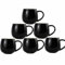 superyes Black Coffee Mugs Set of 6 for Latte Cappuccino Cup Ice Cream Hot Chocolate 12oz