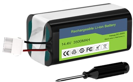 Tesvor X500 Akku, Aufgerüsteter 14.4V 3500mAh Super hohe Kapazität Li-Ion Akku für Eufy RoboVac Tesvor X500, 11 11S / MAX 12 15T 15C MAX, 30 30C 35C, Deebot N79S N79 DN622 und IKHOS S14 S15