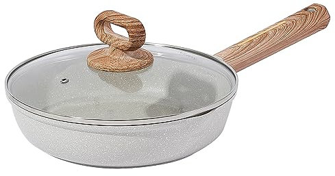 KOLEX Bratpfanne, 26 cm, Beige mit Deckel