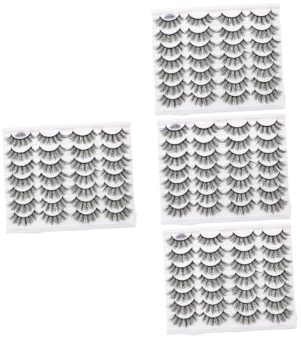 Housoutil 4 Scatole Di Ciglia Artificiali Set Di Assistenza Per Ciglia Finte Colla Necessaria Per Strumenti Di Estensione Delle Ciglia Per Il Trucco