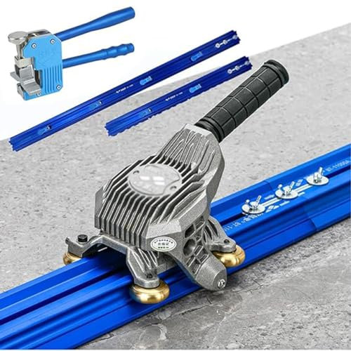 ALSUP 87 Inch Manual Tile Cutter, for Large format Ceramic Porcelain Tiles, Professional Porcelain Slab Cutting Machine with Double Rails Design Table Tile Cutter Hand Tools,2.2M