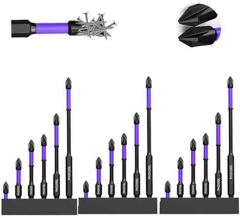Super Strong Magnetic Drill Screwdriver Bits, 2024 New D1 Anti-Slip and Shock-Proof Bits With Phillips Screwdriver Bits, High Hardness and Strong Magnetic Bit (Size : 3 sets)
