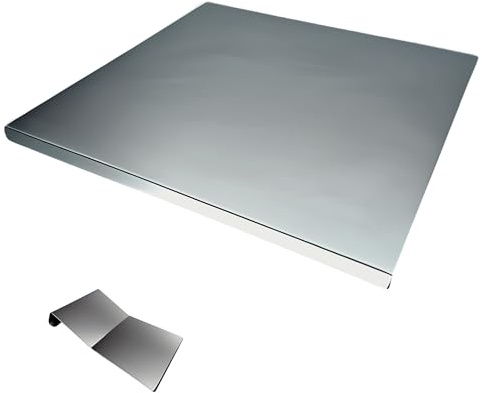 Vulcan Inox | Spianatoia in acciaio inox con tarocco taglia impasto | MADE IN ITALY (120x50x2)