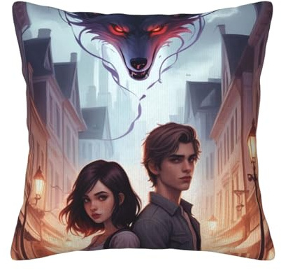 KLAMN Twilight Serenade bedrucktes quadratisches Dekokissen mit weichen Kissenbezügen, Kissenbezug mit Einsätzen für Zuhause, Sofa, Schlafzimmer, Dekoration