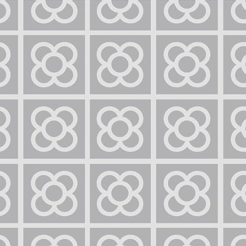Decorera 20 Pegatinas de Baldosas Barcelona Panot, Azulejos Autoadhesivos de Vinilo para Cocina y Baño, Pegatinas de Azulejos de Vinilo Impermeables Antisalpicaduras Cocina (20 x 20 cm, Light Gray)