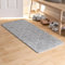 OHS Geometric Carpet Runners for Hallways, Durable Floor Runners for Hallway Non Slip Kitchen Entrances Stylish Abstract Washable Runner Rug - Silver, 120 x 50cm