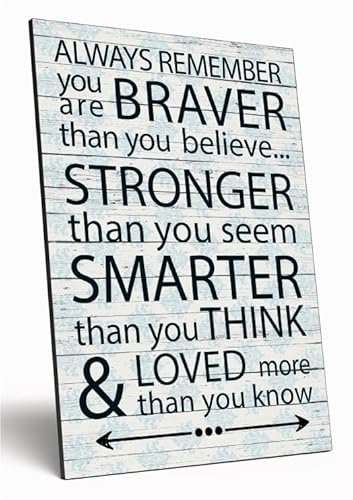 Motivational Wall Art Sign Plaque Inspire Every Day Vibrant Print Always Remember A4 Wooden Home Décor Uplifting Decoration