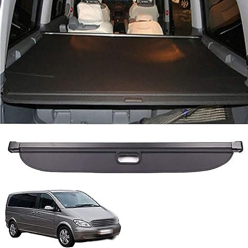 LYangr Auto Einziehbarer Laderaumabdeckung Kofferraum für Benz V Class Viano Vito, Frachtabdeckungen für Automobile hintere Kofferraum-Frachtabdeckun Gepäckträger Trennwand
