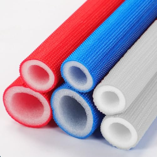 Manchon D'isolation Blanc Tube D'isolation de Tuyau Isolation De Tuyau en Mousse ID 16,20,25,32 mm Epaisseur 7 mm Tuyau Manchon Flexible(Blanc,ID 32 mmx7 mm)