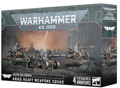 Games Workshop - Warhammer 40,000 - Astra Militarum: Krieg Heavy Weapons Squad, Black and Grey