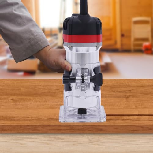 6,35mm Oberfräse Electric Hand Trimmer Kantenfräse Fräse Holzfräse 800W Elektrische Oberfräse Einhandfräse Trimmer Router Kantenfräse Fräsersatz 800W