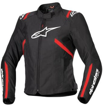 Alpinestars Stella T-SPS V2 WP Negro Rojo Blanco Mujer Textil Motocicleta Chaqueta, S