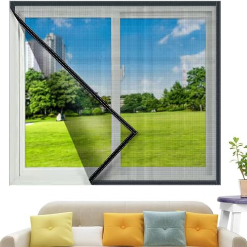 50x90cm Fensterfliegengitter Basic Fenster Fliegengitter Klettband Insektennetz selbstklebend