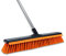 Garden Broom, Yard Brush Heavy Duty Outdoor 2-1, Long Handle Garden Brushs with 19” Hard Bristle Brush Head, for Sweeping Your Yard Gardens Decking Warehouse Driveway Pool Various Rough Surfaces