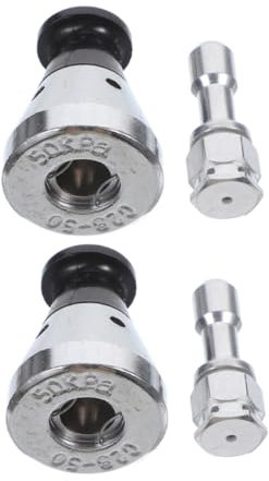 MUCKLILY 2set Valvola di Sicurezza per Pentola a Pressione Valvola Regolatrice di Pressione e Asta di Scarico Accessori di Ricambio in Acciaio per