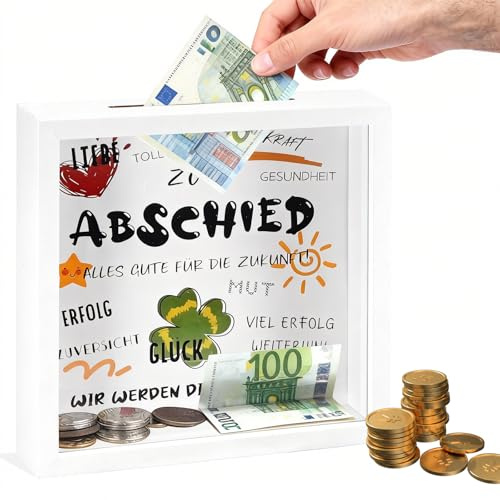 JUNJIEFU Abschiedsgeschenk, Geldgeschenke Verpackung und Glückskekse | Sparbüchsen Office, Kollegin Jobwechsel Kollegen Abschied Ausgefallene und kreative Geschenke Büro Deko