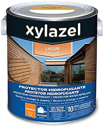 XYLAZEL 2163204 Lasur Protector Hidrofugante Satinado, Color Natural, 2.5 l