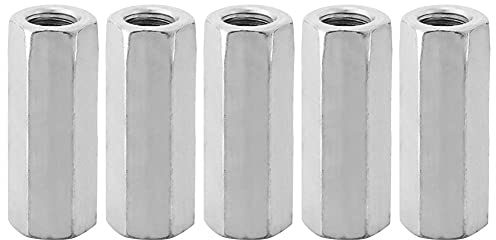 5 Stücke Lange Stange Überwurfmutter Hex Sechskantmutter Gewindebolzen Abstandsmutter Schraube (M12*50 * 15)