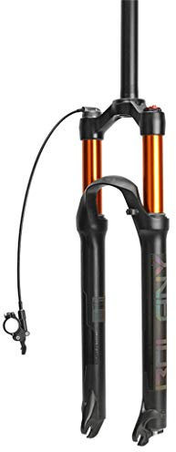 Sentarse ZZQ- MTB Fahrradgabel Einstellbare Dämpfung Zoom Die Gabel Die Vordergabel Magnesiumlegierung Starke Struktur Fahrradzubehör-26 Zoll-schwarz