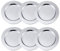 Insun Stainless Steel Metal Round Charger Plate Set of 6 Service Plates for Dining Table or Décor Silver 30cm Diameter