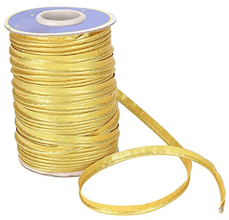 Edge Sewing Ribbon Bias Insert Piping Cord Rope, Mandala Crafts Maxi Piping Trim for DIY Patchwork Garment Sewing Making and Trimming Home Textile, 10mm x 64m